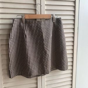 Gingham Pattern Vintage Mini Skirt